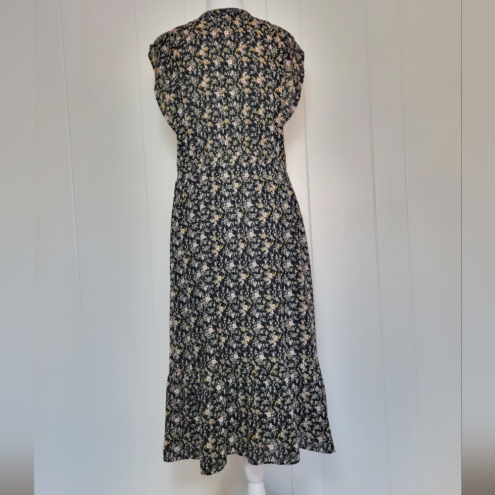 J. Crew Black Floral Midi Dress - Picture 9 of 12